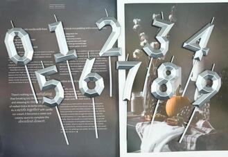 Свечи цифры "Crystal" Серебро