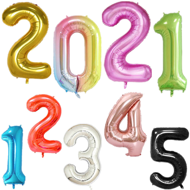 Шары Цифры фольгированные