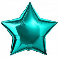 Фольгована куля Зірка. Колір: Бірюза. Розмір: 18 ⁇ (45 см). Пр-во: FlexMetal (Іспанія)