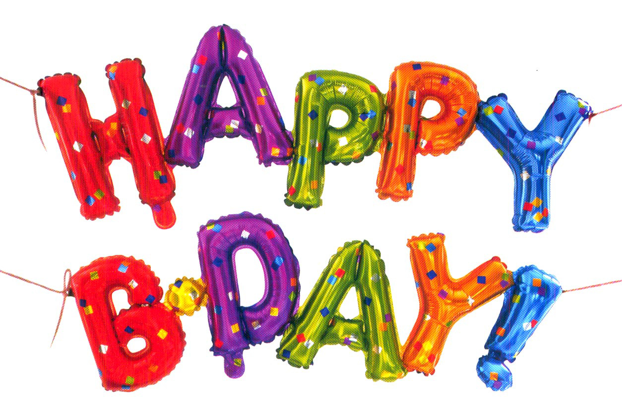Фольговані кулі букви \"Happy B*day\". Колір: Золото: Кольорові. Розмір: 35см