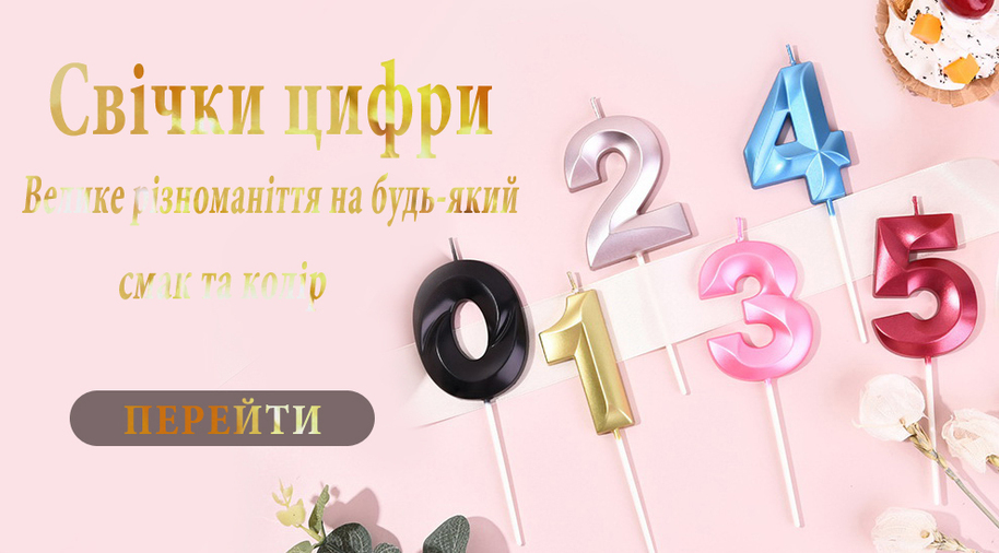 2 Свечи цифры для торта