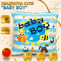 Куля фольгована квадрат "Baby Boy". Розмір: 18"(45 см).