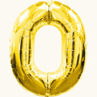 Куля цифра "0" Колір: Золото. Розмір: 40"(100 см). Материал: Фольга.