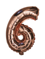 Куля цифра "6". Колір: Рожеве золото. Розмір: 80см.