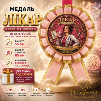 Медаль "Лiкар Дівчина" Колір: Рожевий