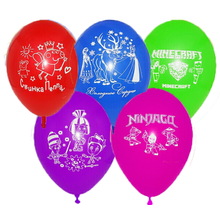 Повітряні кулі "мікс мультяшний" 12"(30 см) асорті пастель. В упак: 100 шт.