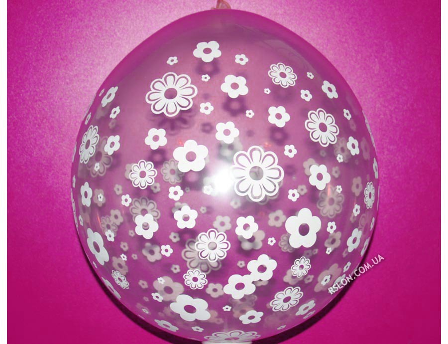 Куля упаковка прозорий "квіточки" Розмір:18"(45см). Пр-під: " Gemar Balloons " (Італія)