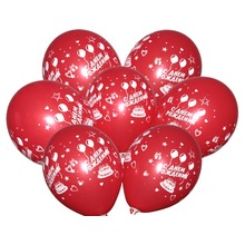 Повітряні кулі "з Днем народження" 12 "(30 см) пастель червоний в упак: 100шт