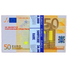 Деньги сувенирные "50 євро". В упак: 80 шт.