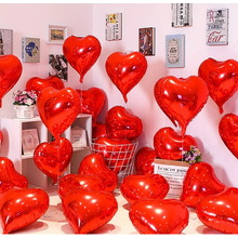 Шар фольгированный "Сердце красное". Размер: 18"(45см) Пр-во: Китай