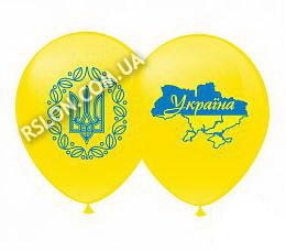 Повітряні кулі "Україна" 12 "(30 см) пастель жовтий в упак: 100шт ТМ Арт "SHOW" DP-8