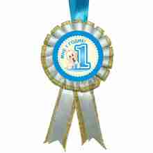 Медаль "1 рік з малюком". Колір: Блакитний