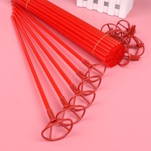 Палочки большие с насадками для шариков. Цвет: Красный. Размер: 50см. В упак: 50 шт.