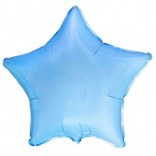 Шар фольгированный "Звезда голубая". Размер: "18"(45см).