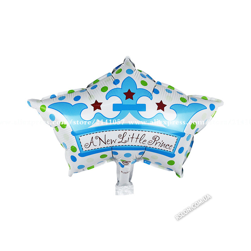 Фольгированный фигурный шар "Корона A New Little Prince"  Размер:65см*49см.