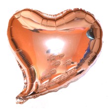 Шар фольгированный "Сердце Фигурное" Цвет:Золото розовое. Размер:18"(45см)