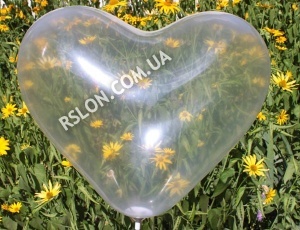 Воздушные шары сердце 6"(15 см) 00 Прозрачный пастель В упак: 100шт. ТМ "Gemar" Италия