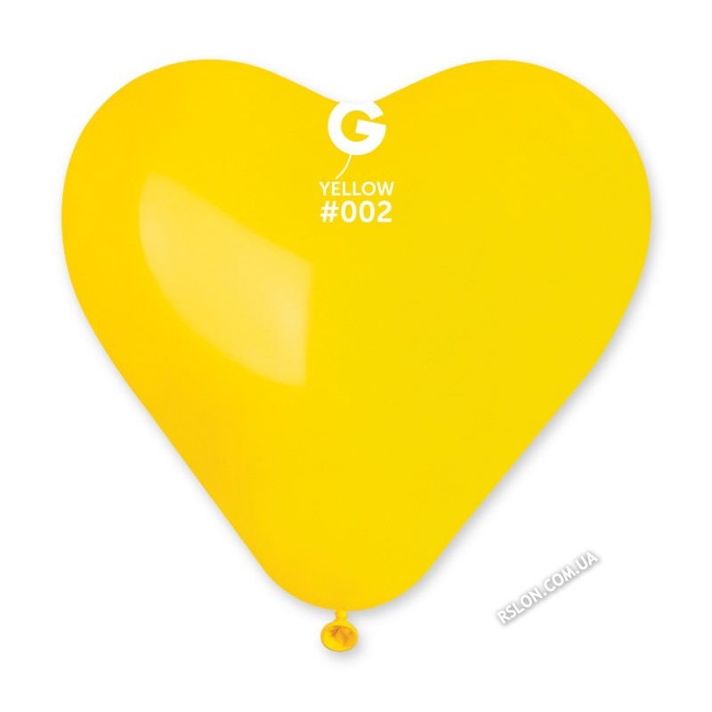 Воздушные шары сердце 6"(15 см) 02 Желтый пастель В упак: 100шт. ТМ "Gemar" Италия