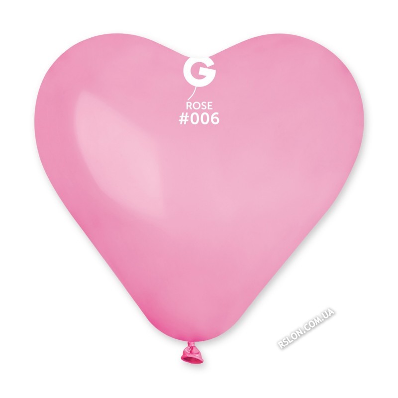 Повітряні кулі серце 17"(44 см) 06 Рожевий пастель в упак: 50шт. ТМ "Gemar" Італія