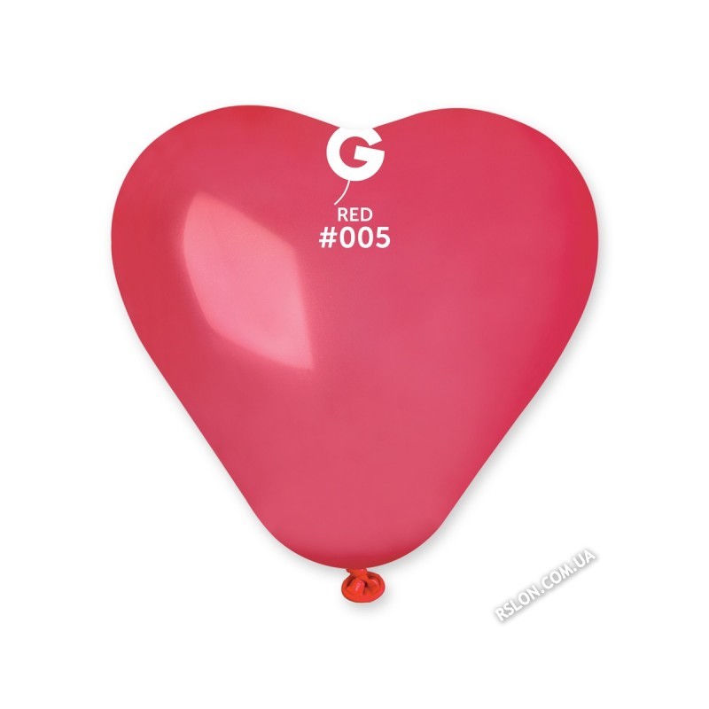 Повітряні кулі серце 17"(44 см) 05 Червоний пастель в упак: 50шт. ТМ "Gemar" Італія
