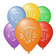 Повітряні кулі "Pokemon" 10"(25см) Пастель асорті 1 сторона в упак:100 шт.