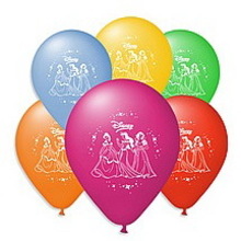 Воздушные шары "Принцессы Дисней" 10"(25см) Пастель Ассорти 1 сторона  В упак:100 шт.