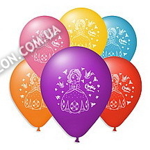 Воздушные шары "София прекрасная" 10"(25см) Пастель Ассорти 1 сторона  В упак:100 шт.