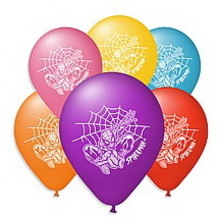 Повітряні кулі "Spider Man" 10"(25см) Пастель асорті 1 сторона в упак:100 шт.