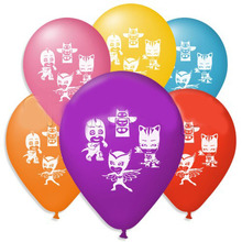 Повітряні кулі "Герої в масках" 10"(25см) Пастель асорті 1 сторона в упак:100 шт.