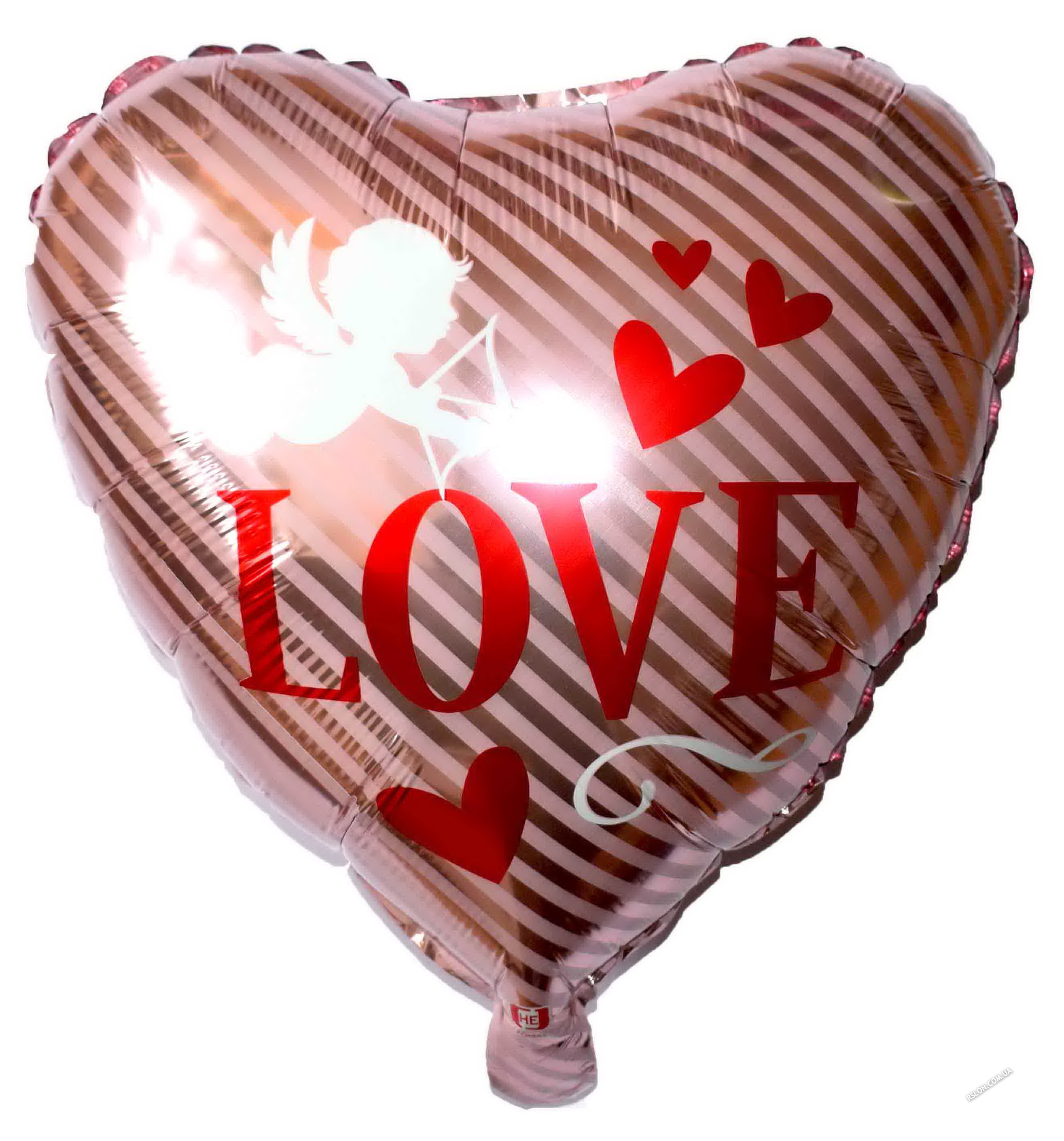 Куля фольгований серце "Купідон Love". Розмір: 43см*48см.
