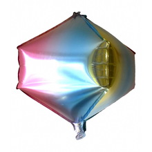 Шар фольгированный фигурный "Многогранник Омбре" Размер:58см*40см.