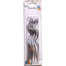 Свечи для торта "Коктейльные". Цвет: Серебро, Размер: 14см.