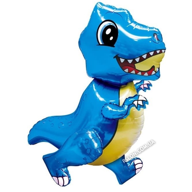 Шар-ходячка "Тиранозавр Малыш Голубой" Размер: 77см * 51см.