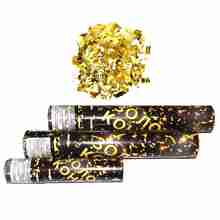 Пневматическая хлопушка "Золотое конфетти". Размер: 30см. Начинка: Конфетти золотое