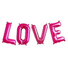 Фольгированные шары буквы "Love". Цвет: Розовый. Высота:70см