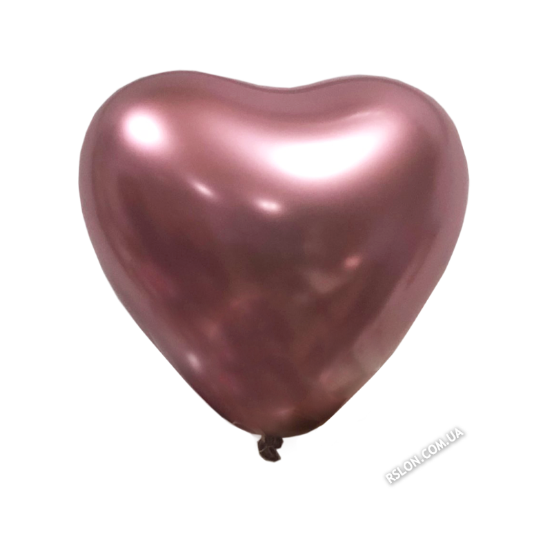 Воздушные шары сердце "Хром"12"(30см) Хром Розовое В упак:50 шт. Пр-во:"Kalisan" Турция