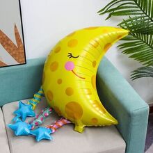 Фольговані фігурні кулі "Місяць з зірками" Розмір:77см*59см