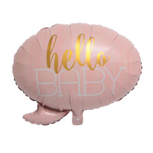 Фольгированный фигурный шар "Облачко розовое"Hello Baby"  Размер:58см*54см