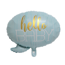 Фольгированный фигурный шар "Облачко голубое"Hello Baby"  Размер:58см*54см.
