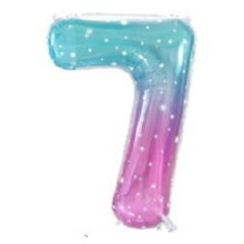 Шар цифра "7" в упаковке. Цвет: Омбре. Размер: 34"(85см). Пр-во: Китай.