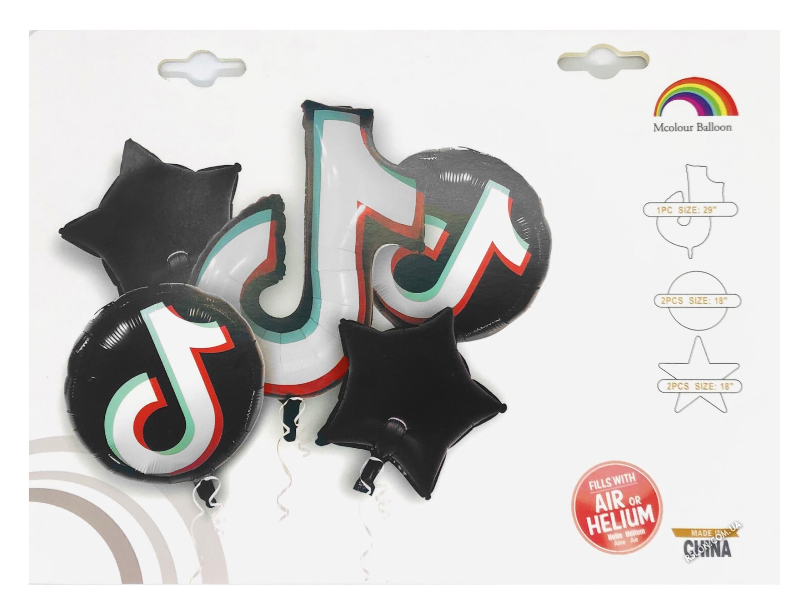 Набір тематичних куль "Tik-Tok". В упак:5шт.