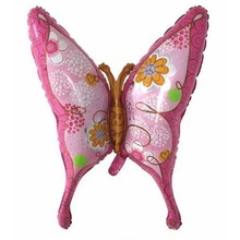 Фольговані фігурні кулі "Метелик квiти". Розмір:97х93см Вир-во Китай.