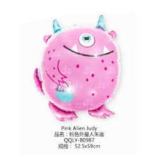 Фольговані фігурні кулі "інопланетянин одноокий".  Розмір: 59см*52см.