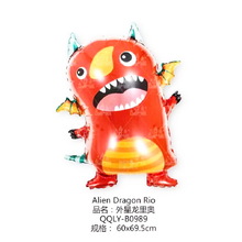 Фольговані фігурні кулі "інопланетянин Червоний".  Розмір: 69см*60см.