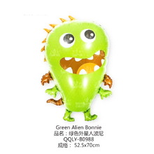 Фольговані фігурні кулі "інопланетянин Зелений".  Розмір: 70см*52см.