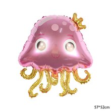 Фольгированный фигурный шар "Медуза Розовая".  Размер: 57см*52см.