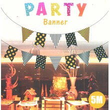 Гірлянда прапорці "Вимпел прапорці". Колір Чорний. Довжина 5м