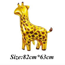 Фольгированный фигурный шар "Жираф Золотой".  Размер: 63см*82см.
