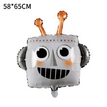 Фольгована фігурна куля "Робот голова".  Розмір: 58см*65см.