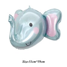 Фольгированный фигурный шар "Слоник Голова 3D".  Размер: 51см*59см.